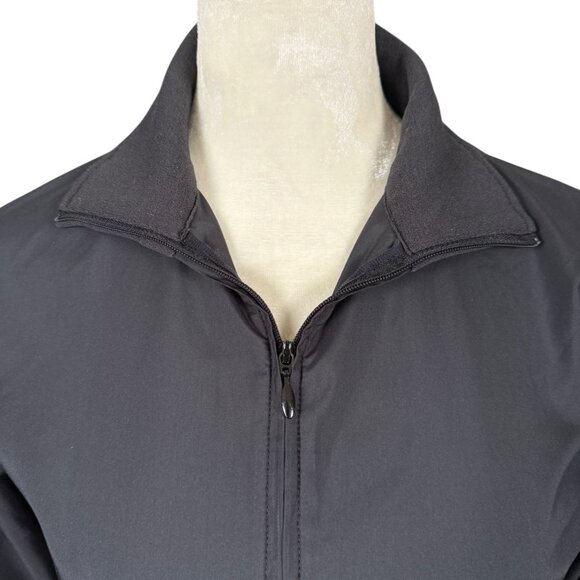 Nike women's XS 0-2 black long sleeve collared zip up activewear jacket - Picture 5 of 13